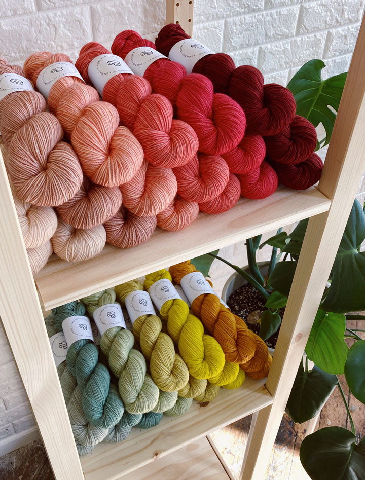 COTTAGE SOCK YARN • Hand Dyed Tonal Colors
